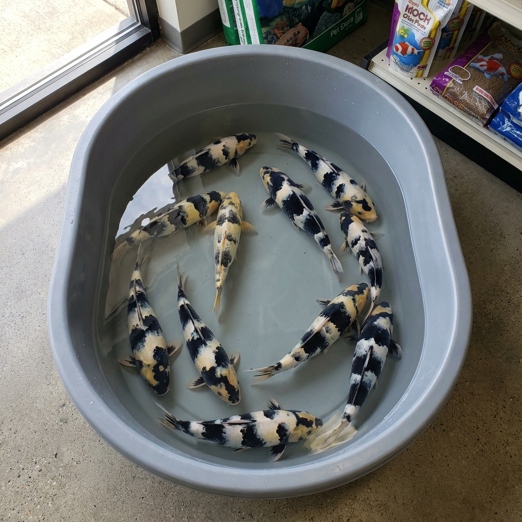 Ikan Koi Shiro Utsuri